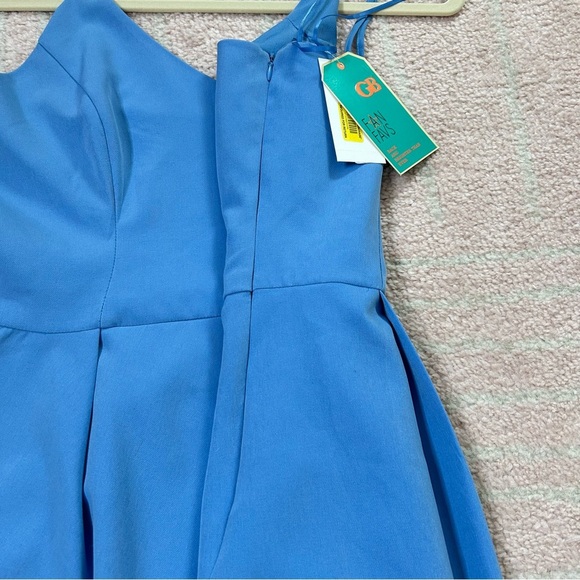 NWT Gianni Bini Mini Dress Blue Faux Wrap Wedding Guest Summer Dress Size XL - Picture 5 of 13